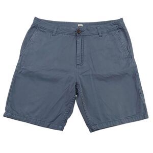 Katin Shorts Mens 36 Blue Cotton Flat Front Chino Casual Preppy Travel Work